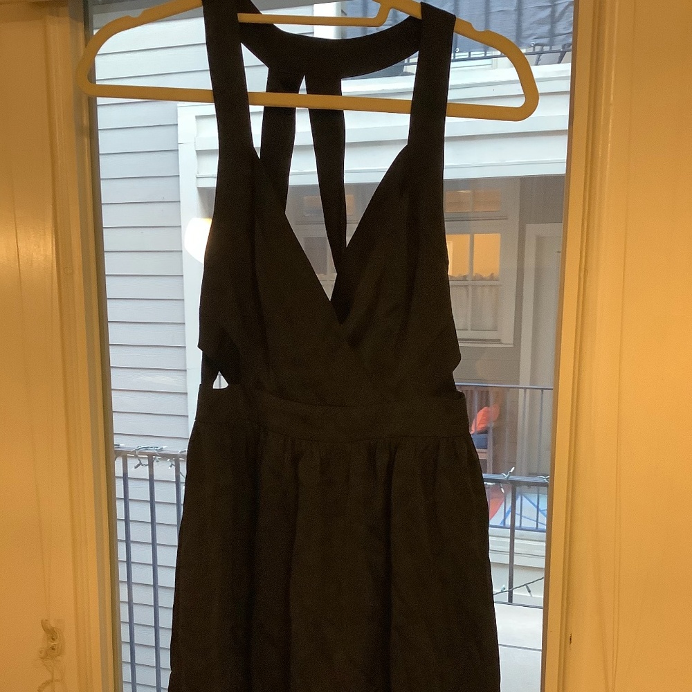 Black mini cut out dress